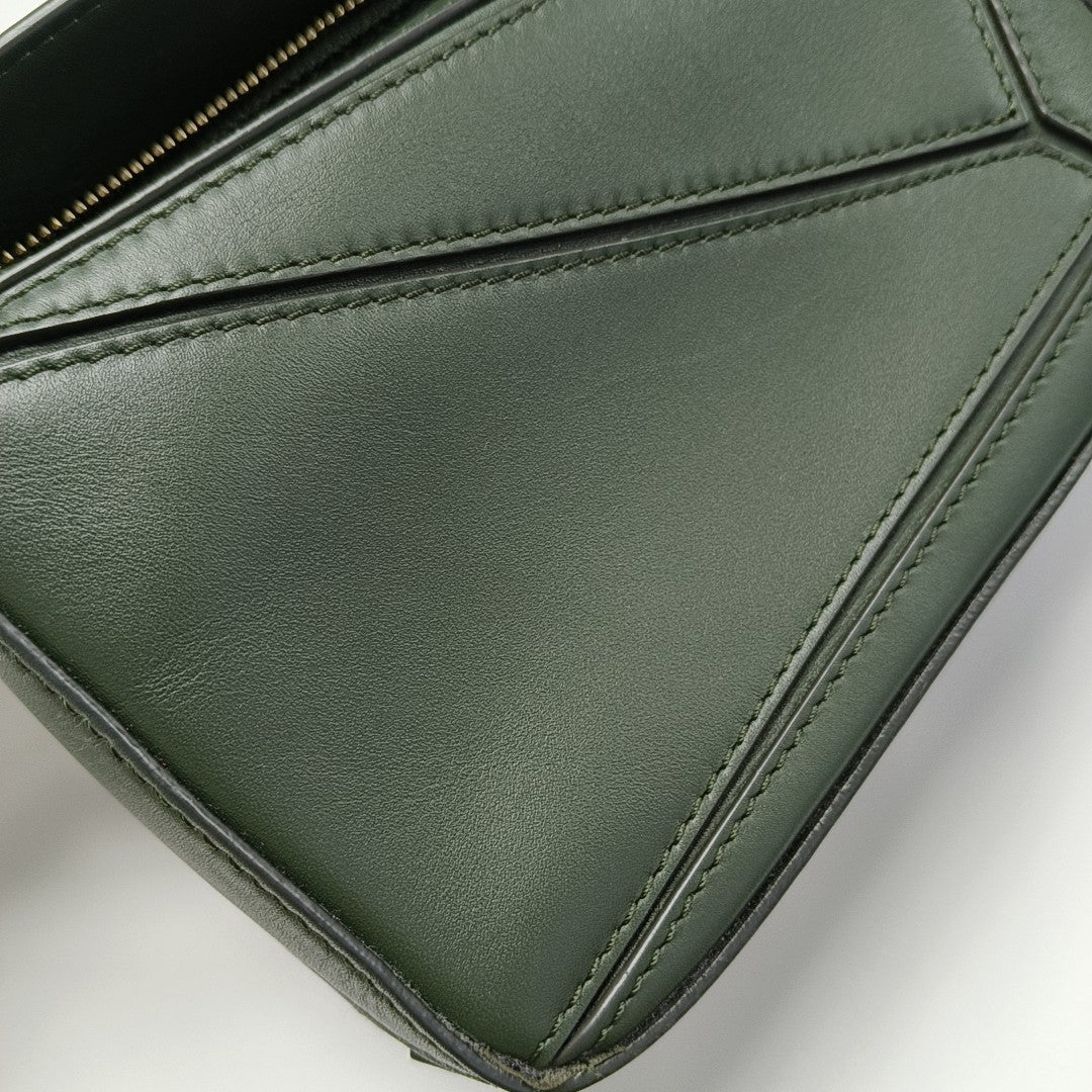 Puzzle Mini Calfskin Green
