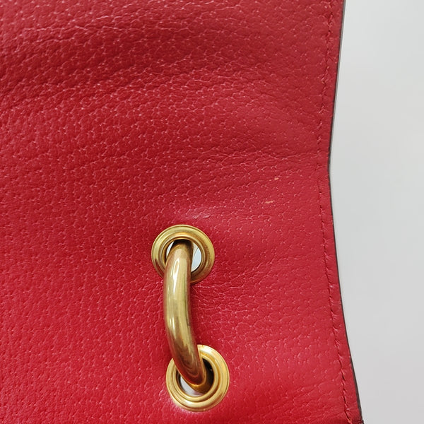 Queen Margaret Small Monogram Coated Canvas Beige