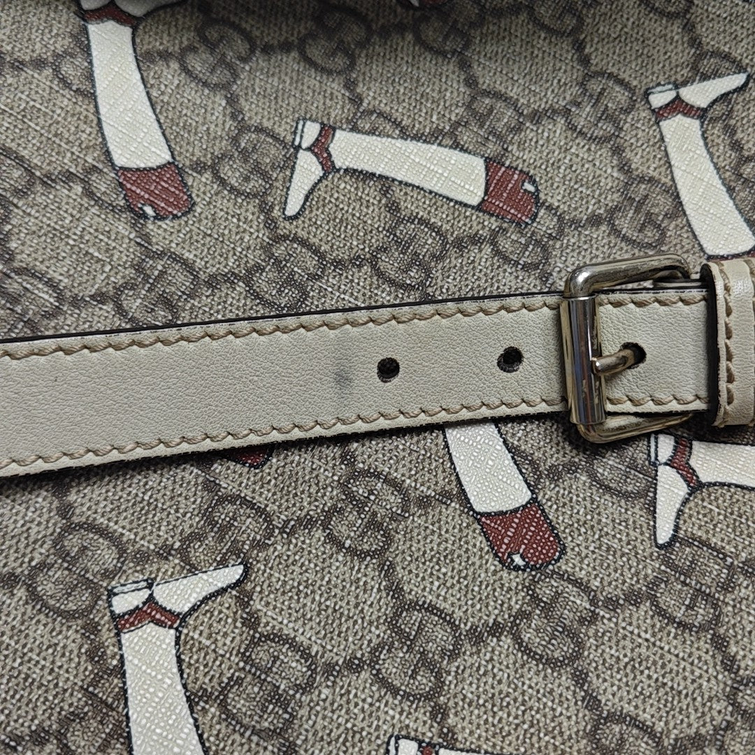Monogram Coated Canvas Shoulder Bag Beige