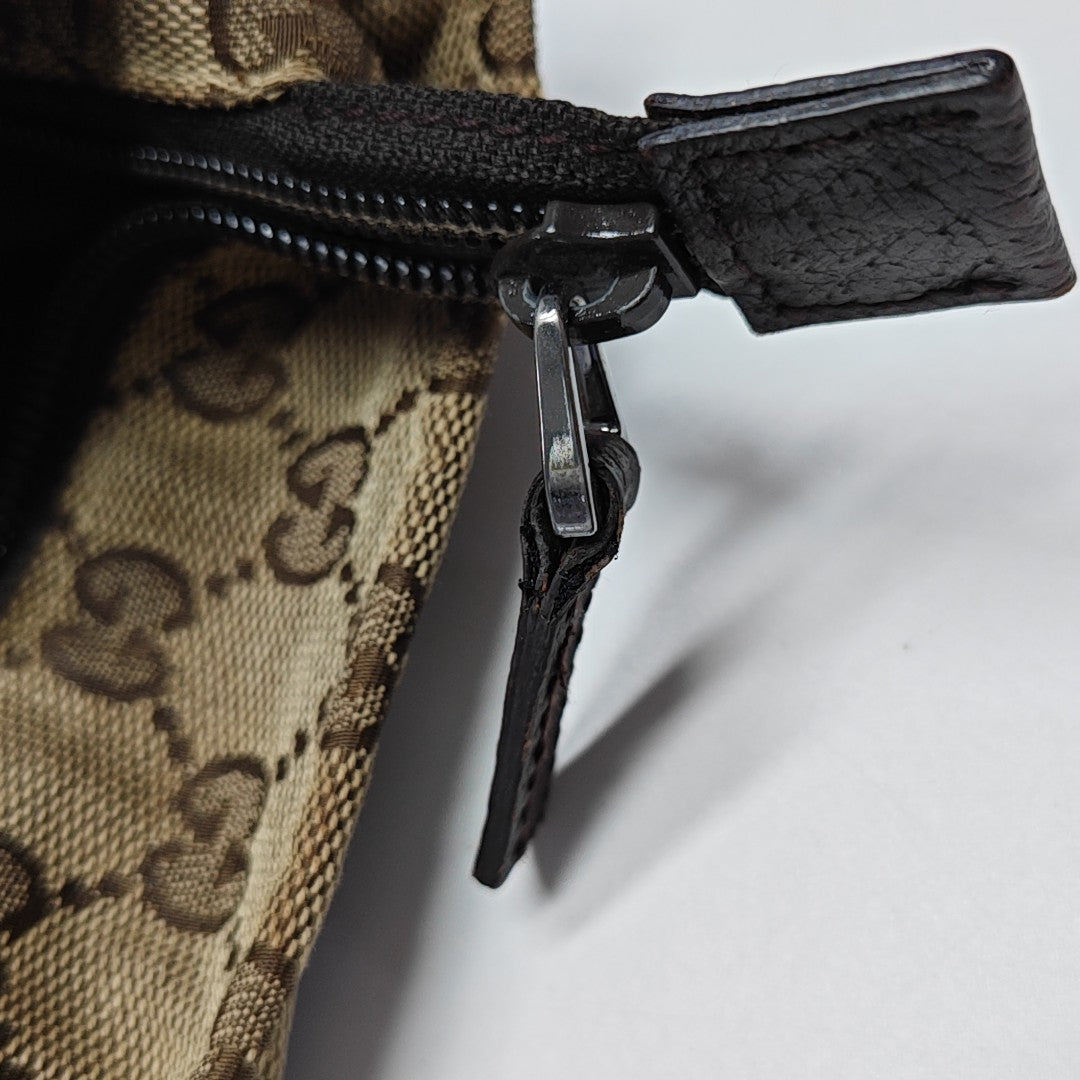 Monogram Canvas Top Handle Bag Brown