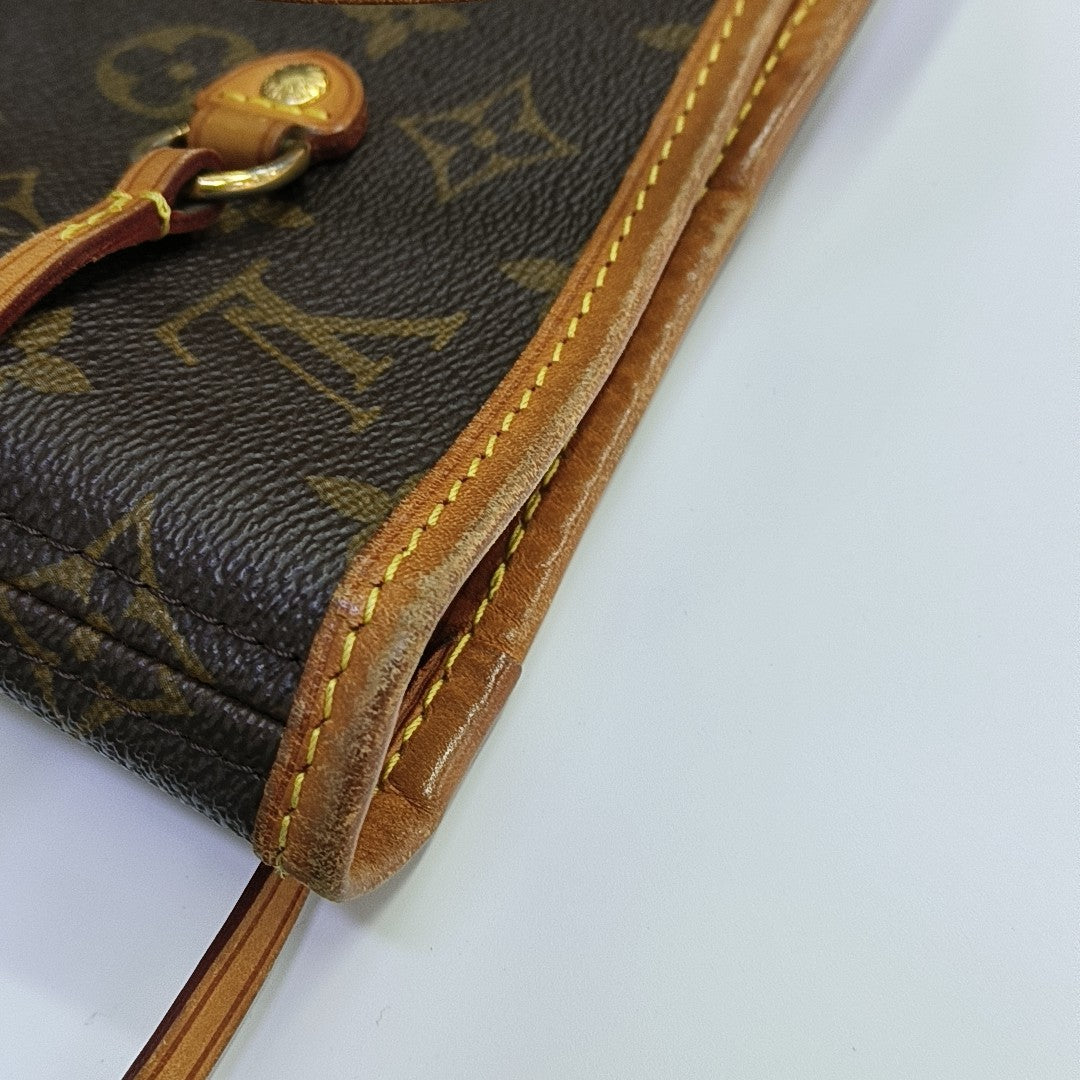NEVERFULL MM Monogram Coated Canvas Brown