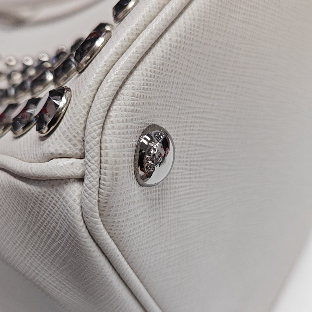 Galleria Extra Large Saffiano Calfskin White