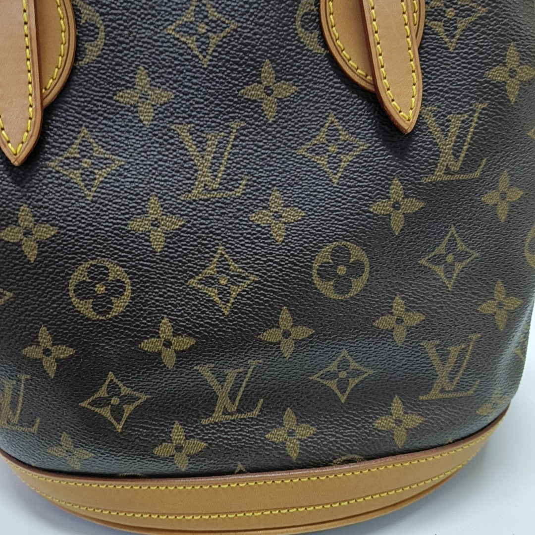 BUCKET PM Monogram Coated Canvas Brown