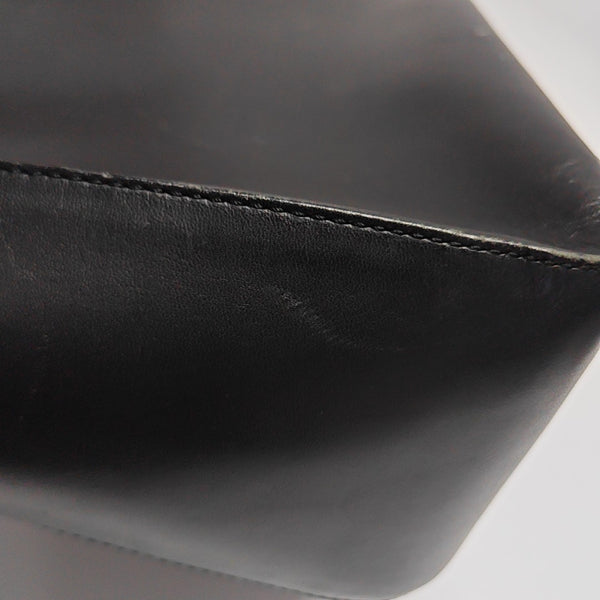 Calfskin Top Handle Bag Black