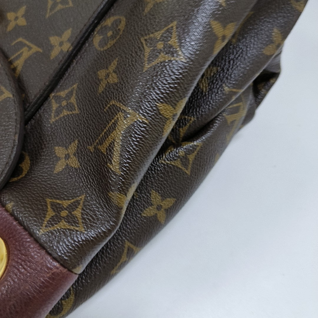 OLYMPE MM Monogram Coated Canvas Brown
