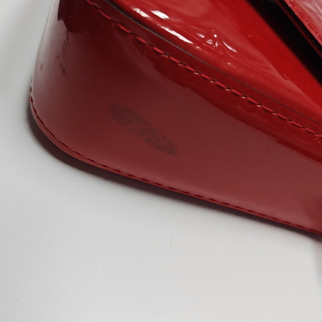 SAC LUCIE Mini Monogram Patent Leather Red
