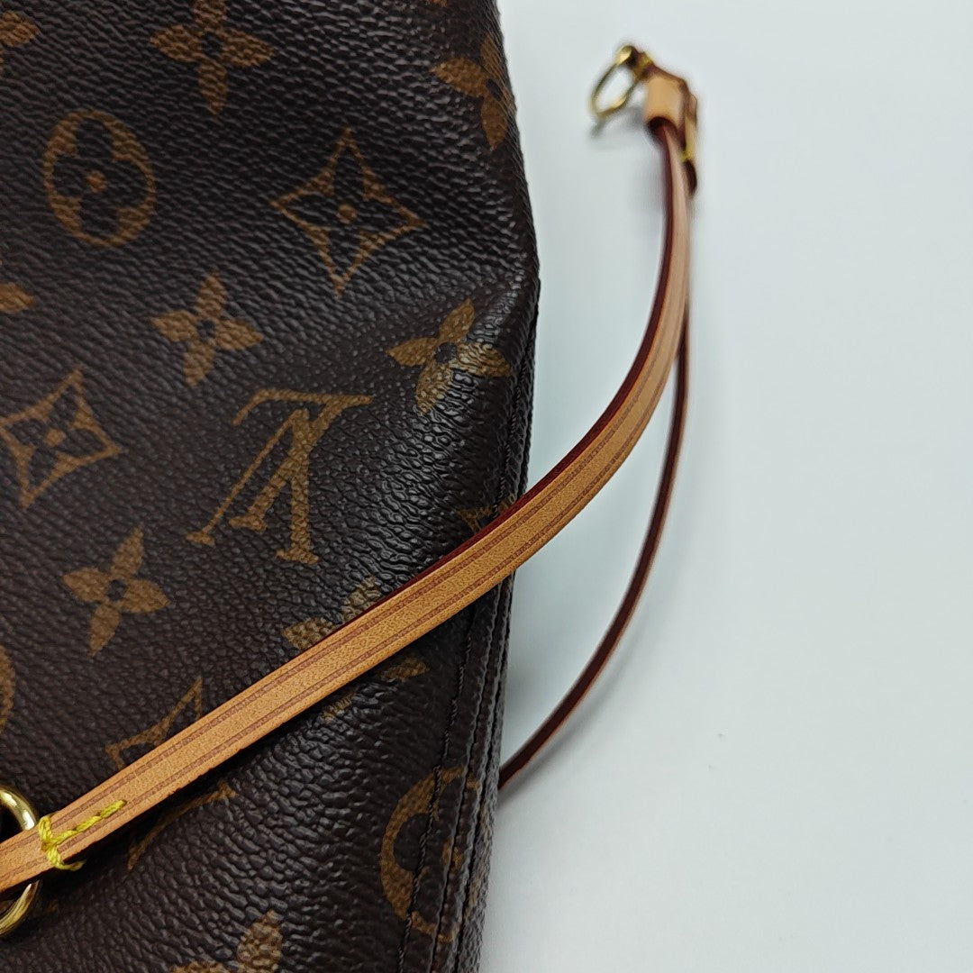 NEVERFULL MM Monogram Coated Canvas Brown
