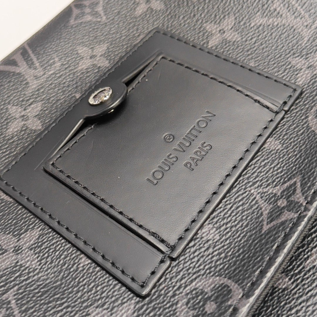 VOYAGER PM Monogram Coated Canvas Black