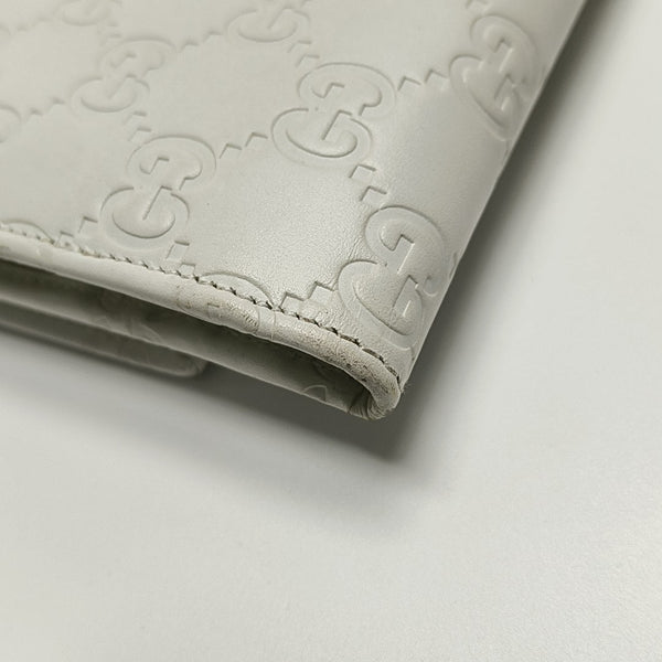 Signature Monogram Calfskin White Wallet