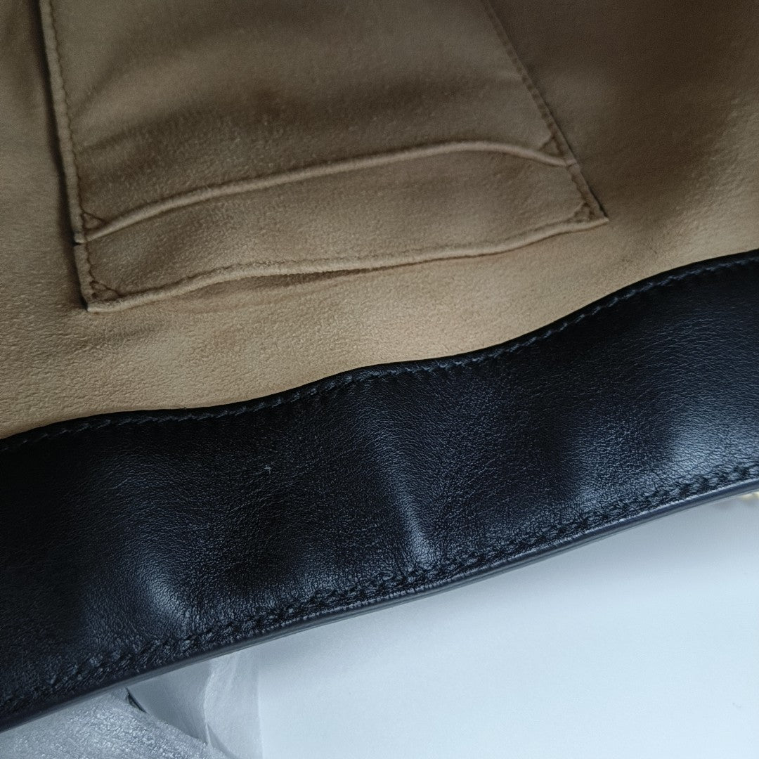 Padlock Medium Monogram Calfskin Black