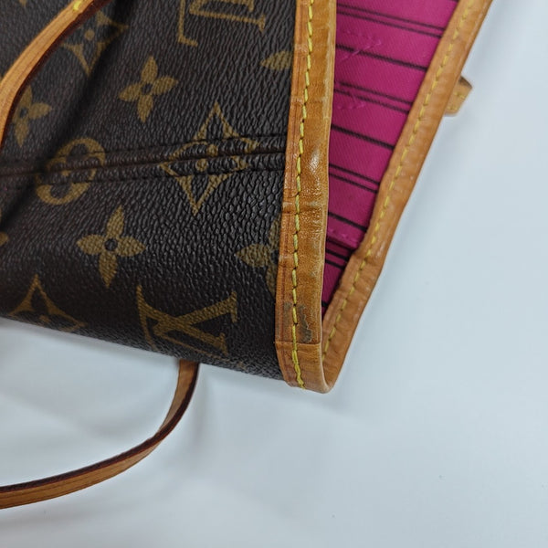NEVERFULL MM Monogram Coated Canvas Brown