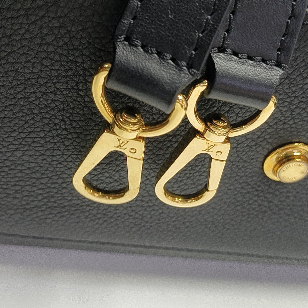 ON MY SIDE MM Monogram Calfskin Black
