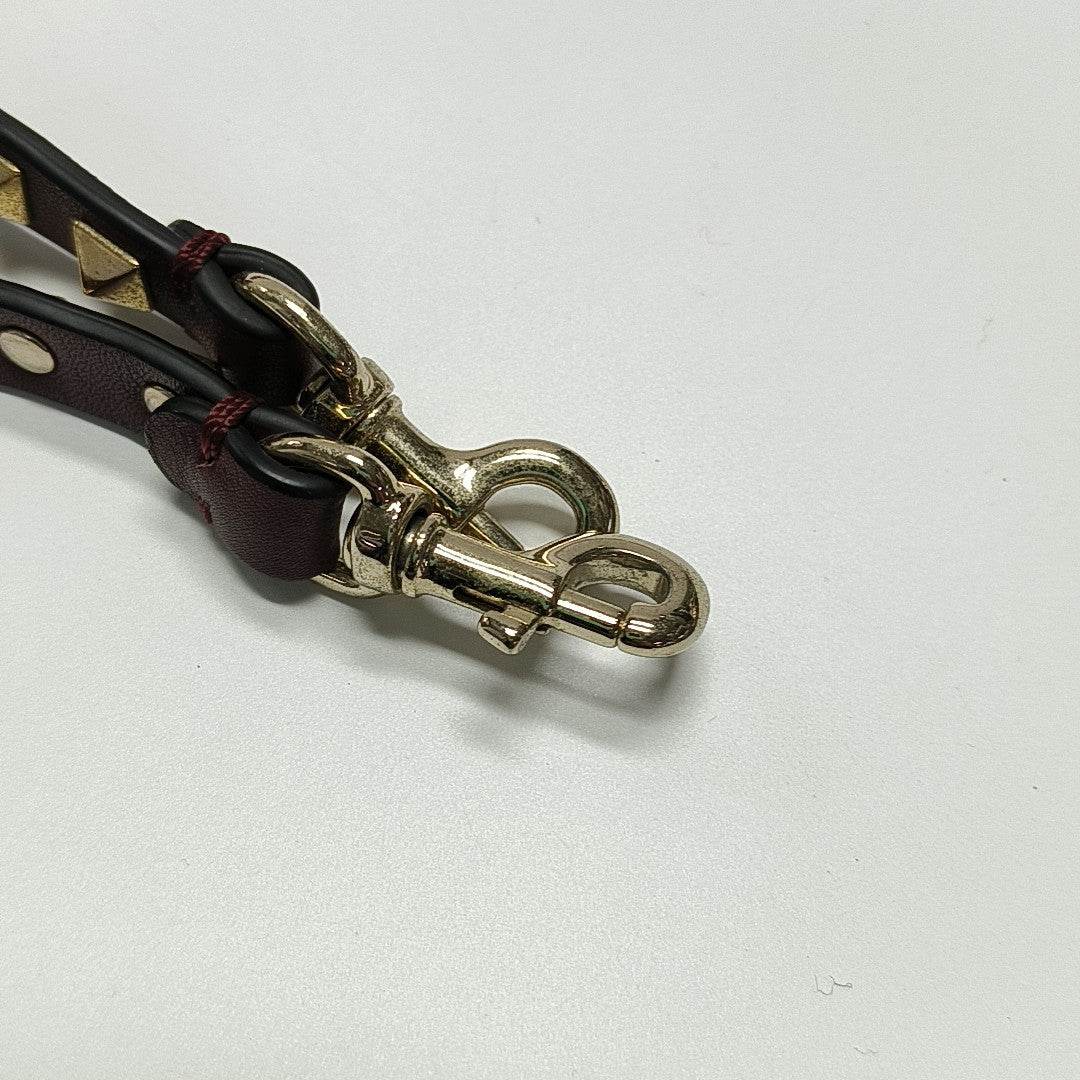 Rockstud Small Calfskin Red