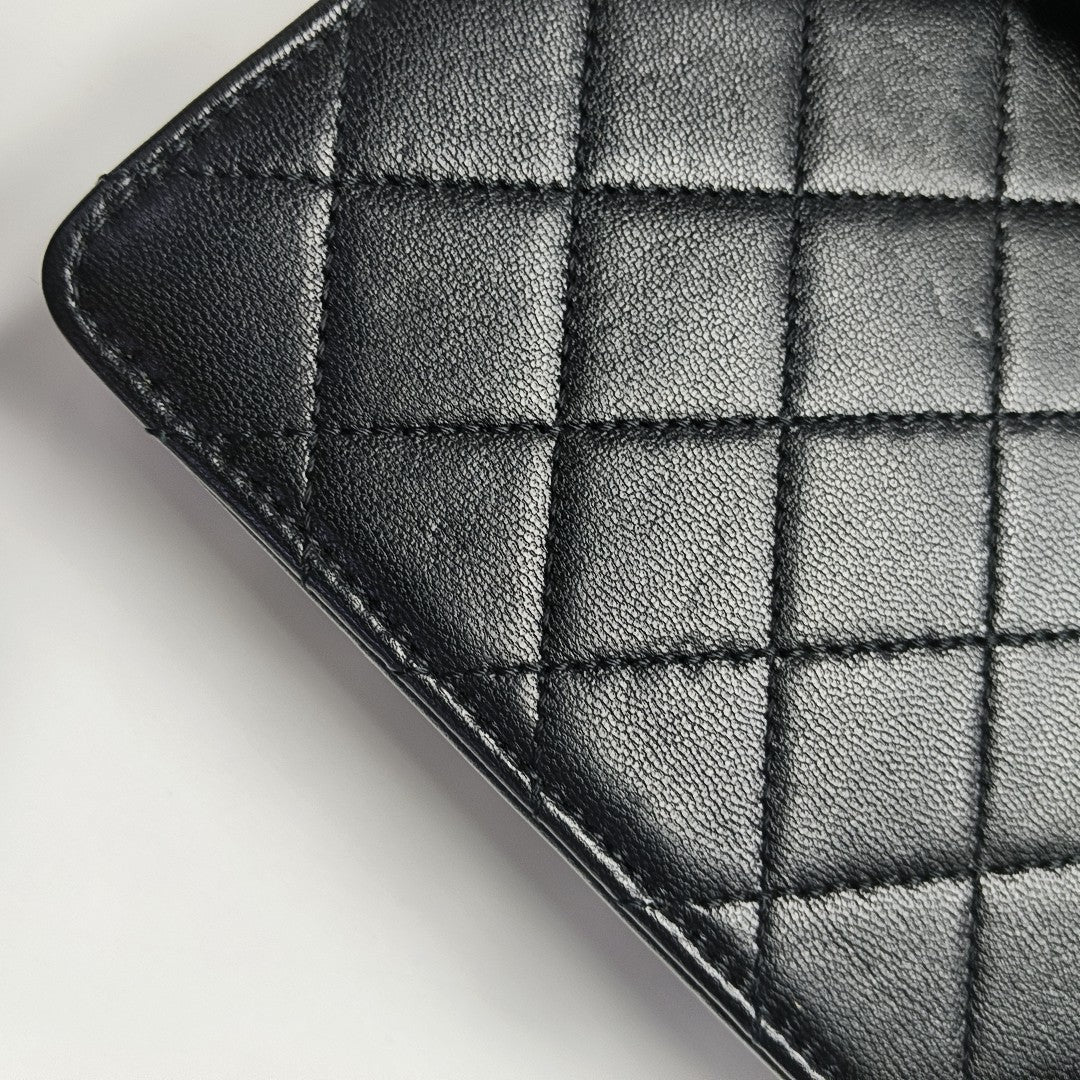 Quilted Lambskin Crossbody Bag Black