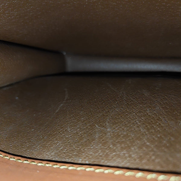 Coated Canvas Shoulder Bag Brown