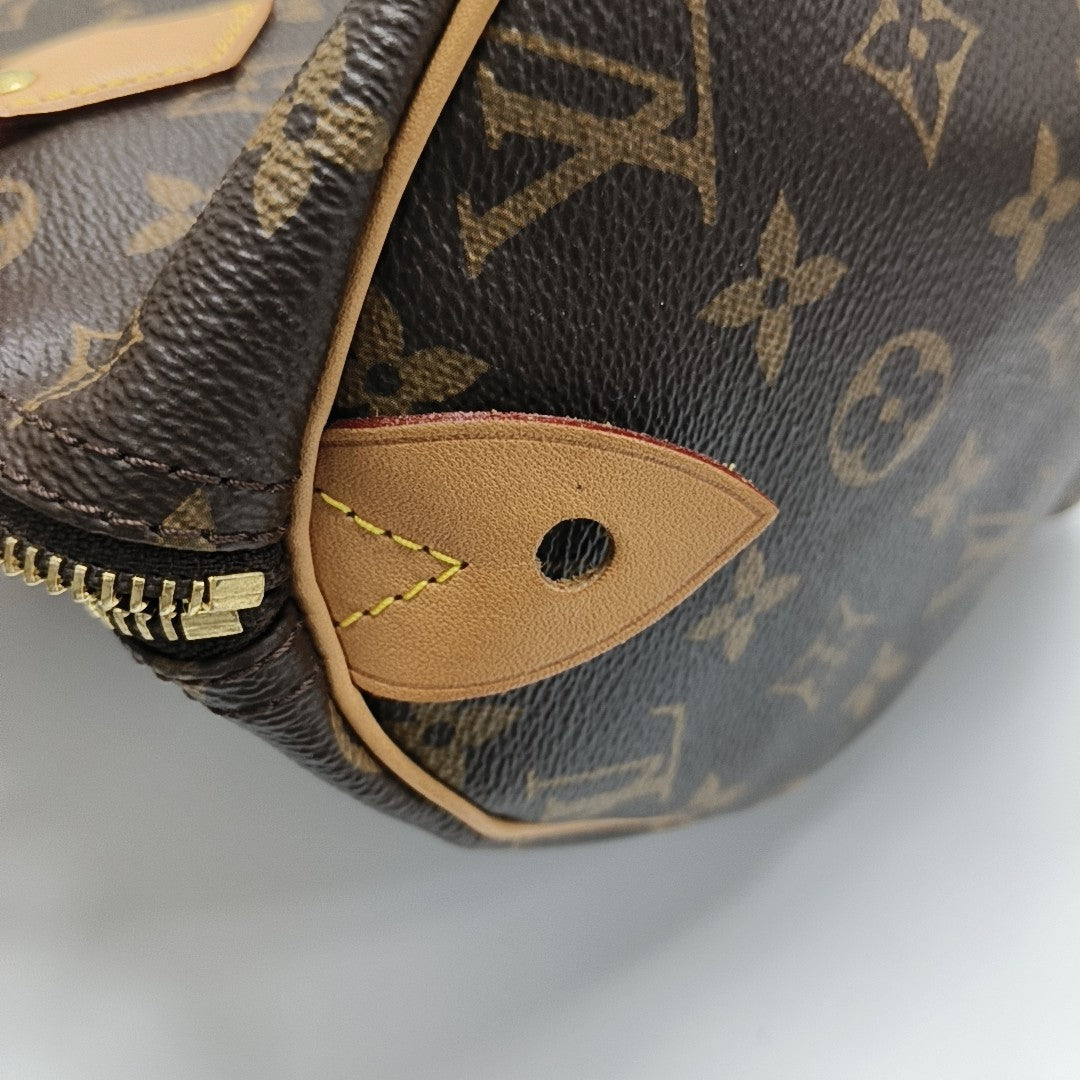 SPEEDY 30 Monogram Coated Canvas Brown