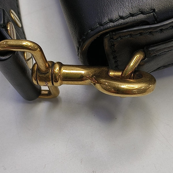 Calfskin Top Handle Bag Black