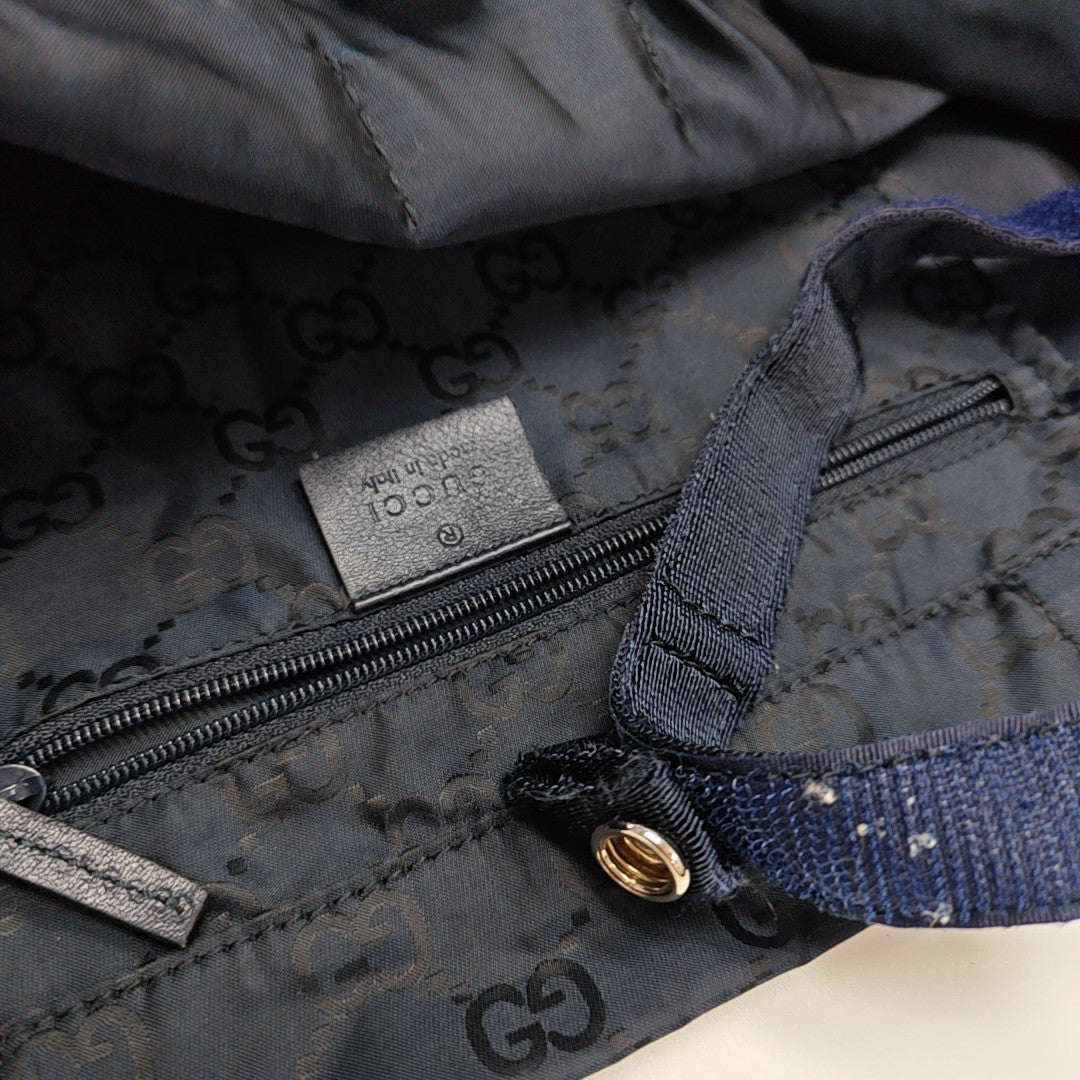 Monogram Nylon Top Handle Bag Blue