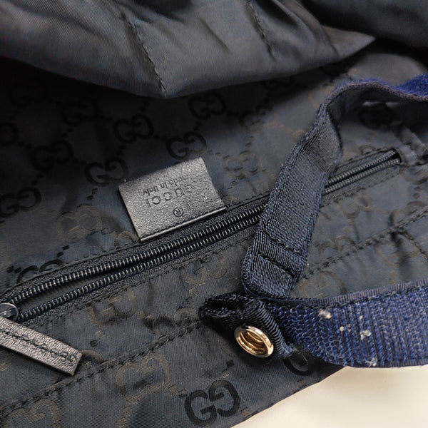 Monogram Nylon Top Handle Bag Blue