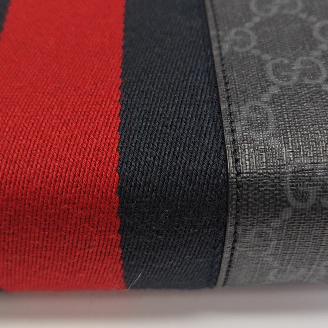 GG Supreme Monogram Coated Canvas Gray