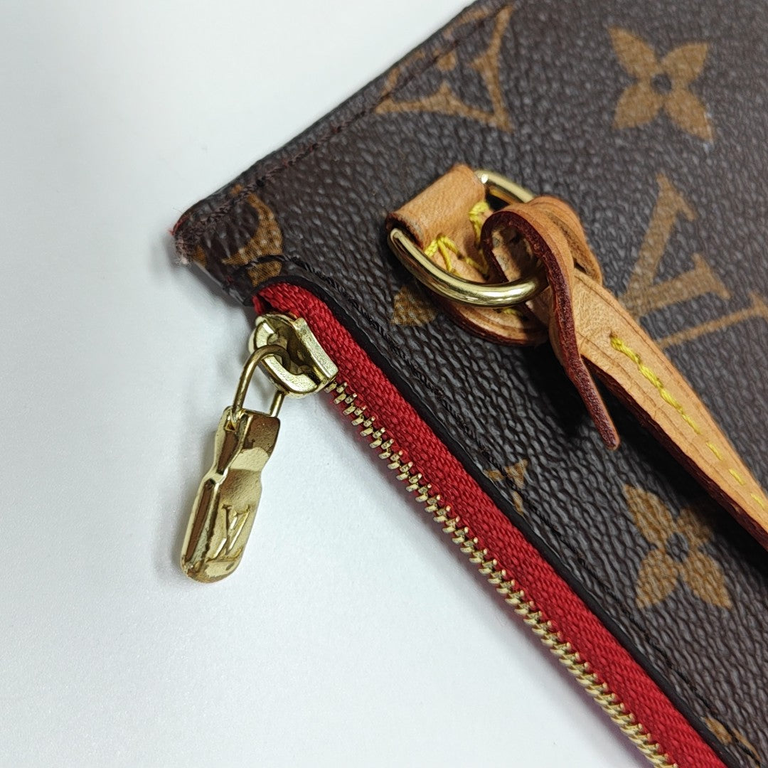 NEVERFULL MM Monogram Coated Canvas Brown
