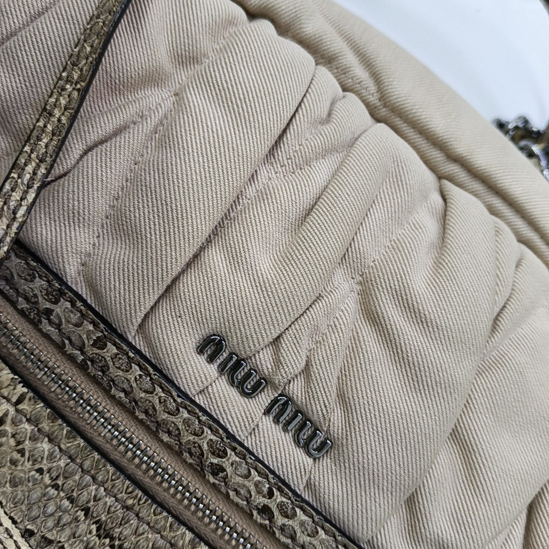 Canvas Shoulder Bag Beige