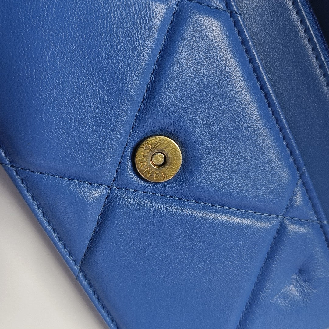 CHANEL 19 WOC Quilted Lambskin Blue