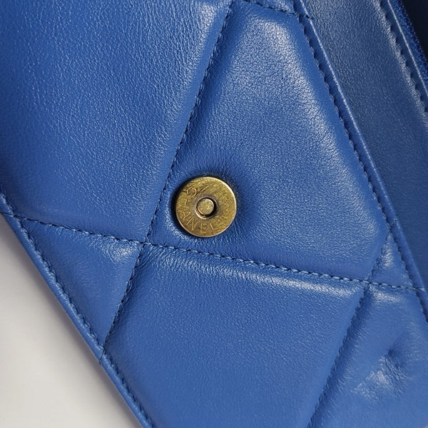 CHANEL 19 WOC Quilted Lambskin Blue