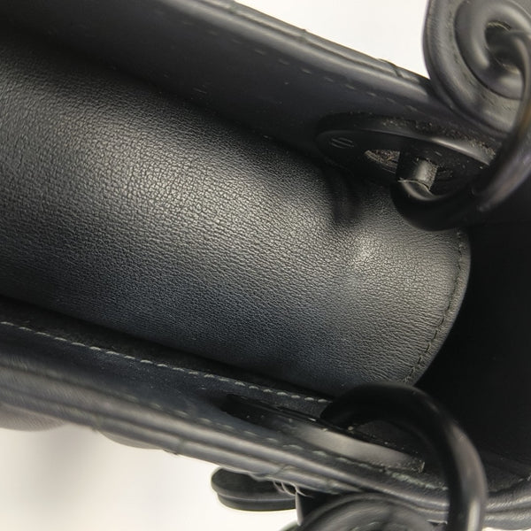 Lady Dior Mini Cannage Calfskin Black
