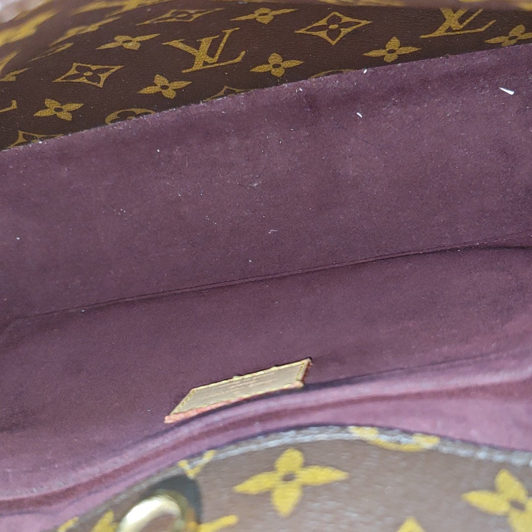 MONTAIGNE MM Monogram Coated Canvas Brown