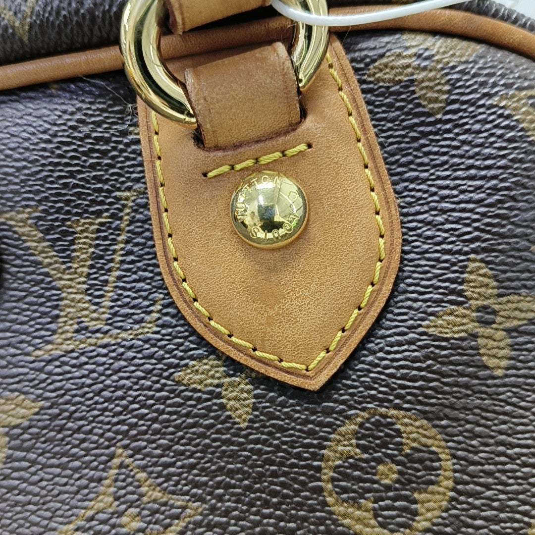 MONTORGUEI PM Monogram Coated Canvas Brown