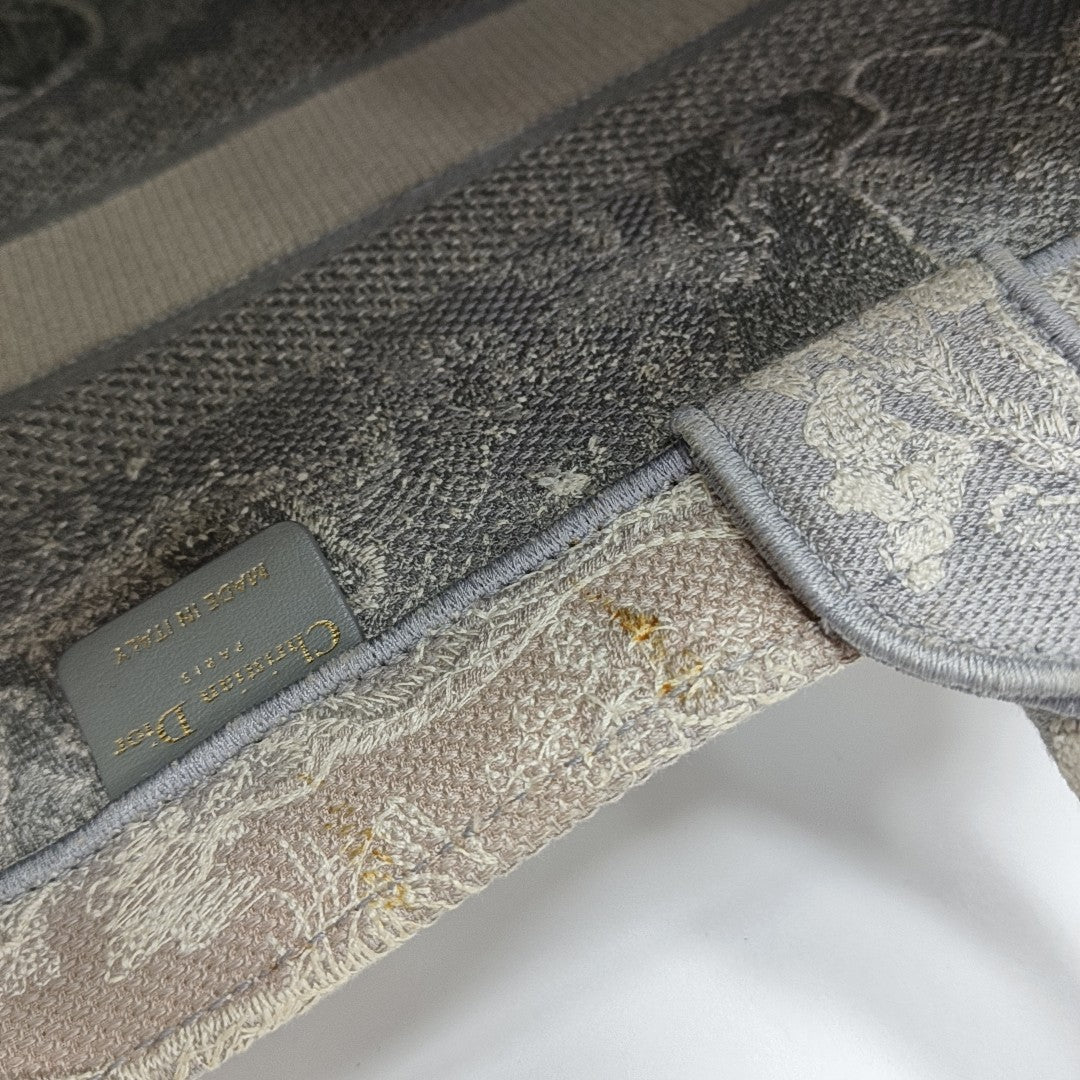 Book Tote Medium Fabric Gray