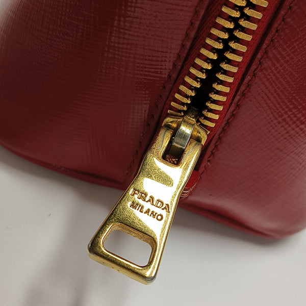 Promenade Small Saffiano Calfskin Red