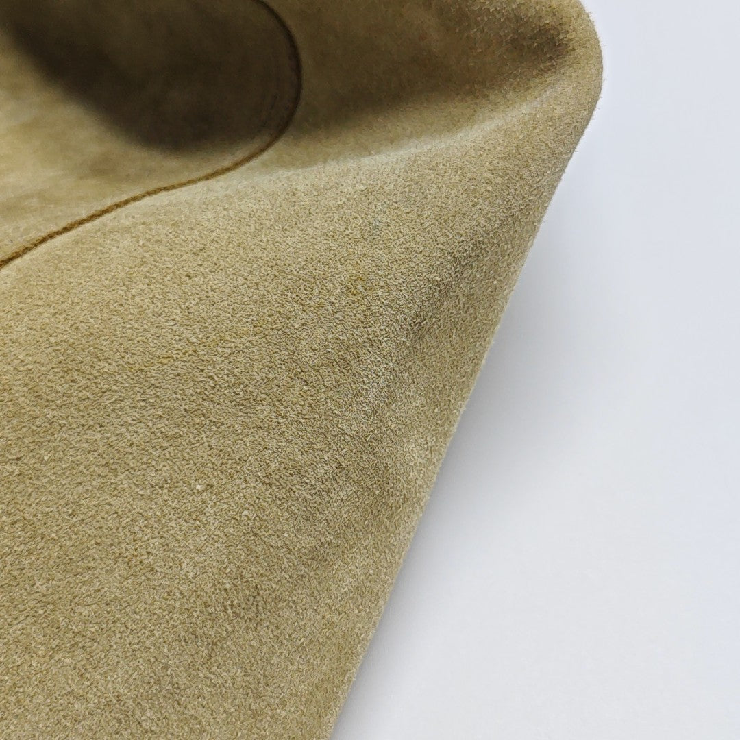 Suede Top Handle Bag Beige
