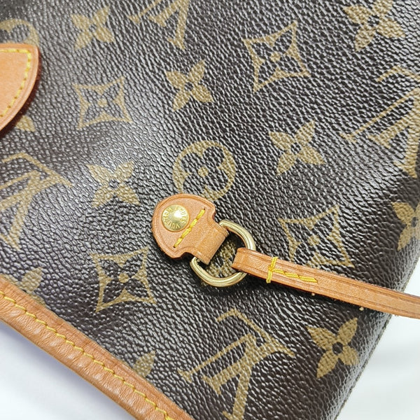 NEVERFULL MM Monogram Coated Canvas Brown
