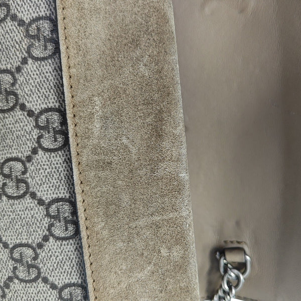 Dionysus Super Mini Monogram Coated Canvas Beige