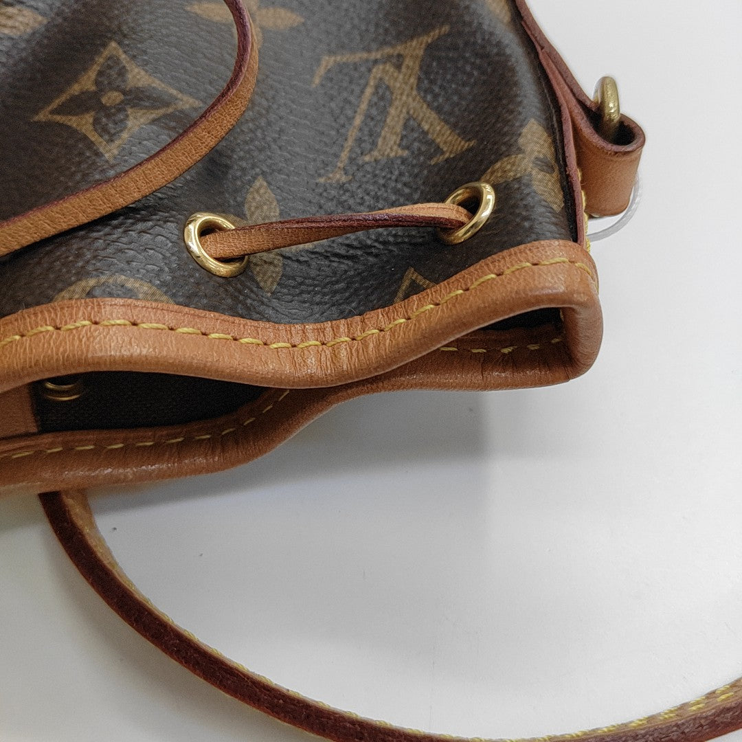 NÉONOÉ Nano Monogram Coated Canvas Brown