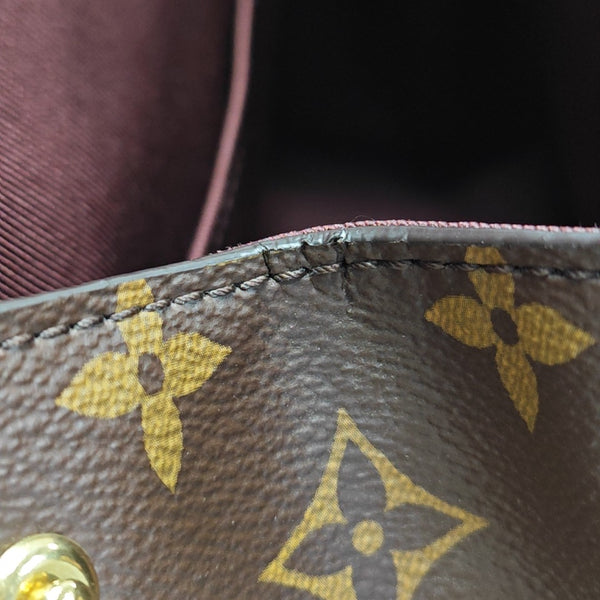 CLUNY MM Monogram Coated Canvas Brown