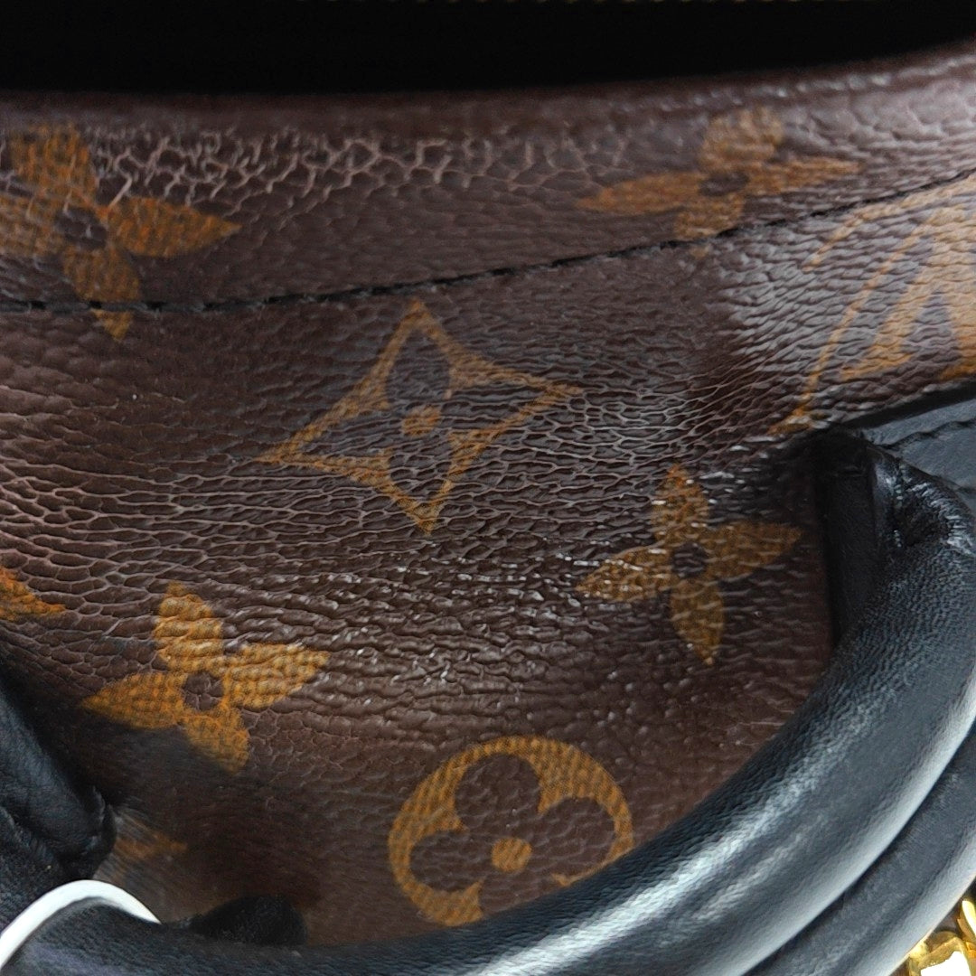 Authenticated pre-owned  PALM SPRINGS Mini Monogram Coated Canvas Brown - Backpack at Looply