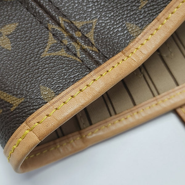 NEVERFULL MM Monogram Coated Canvas Brown