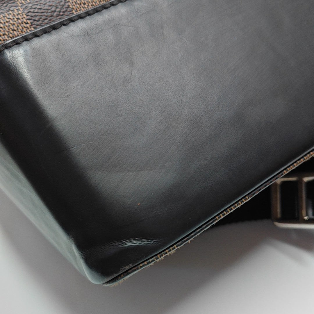 JAKE Damier Ebene Coated Canvas Brown