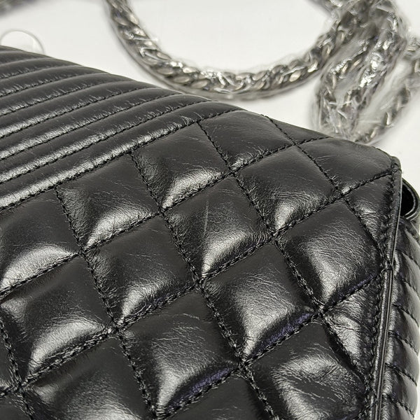 COCO BOY Quilted Calfskin Black