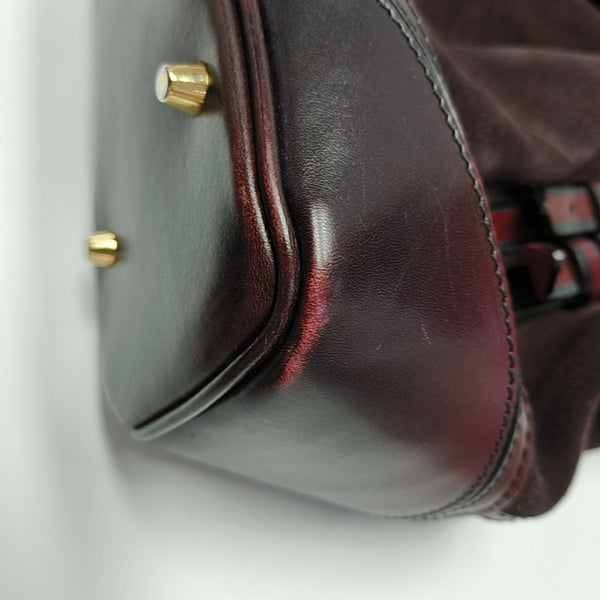 Suede Shoulder Bag Red