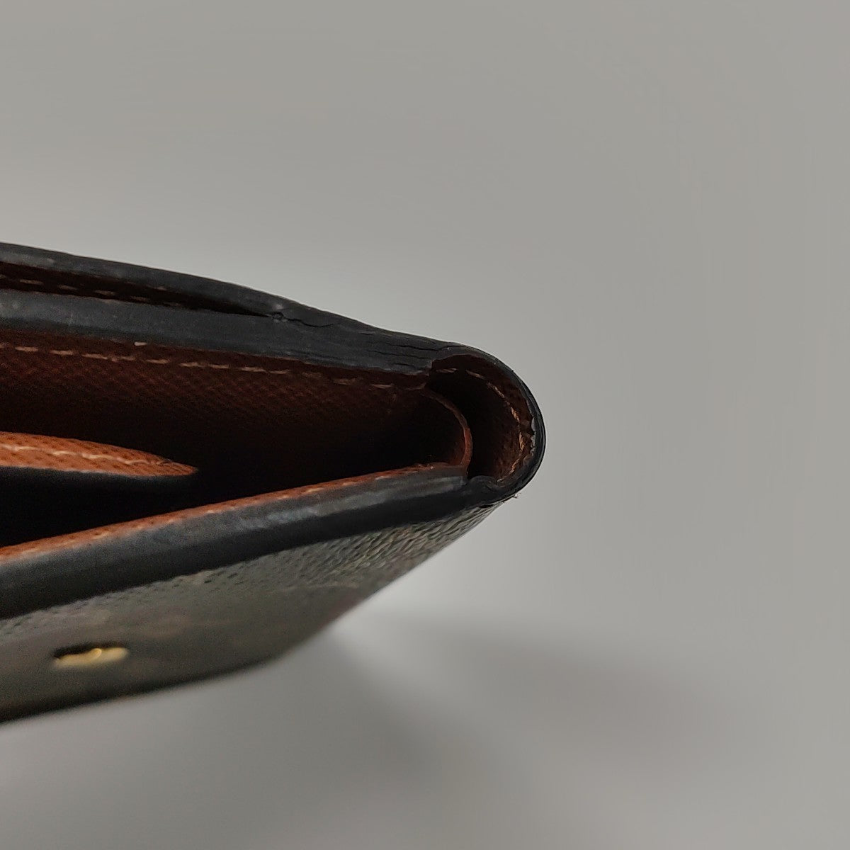 ANAIS Monogram Coated Canvas Brown Wallet