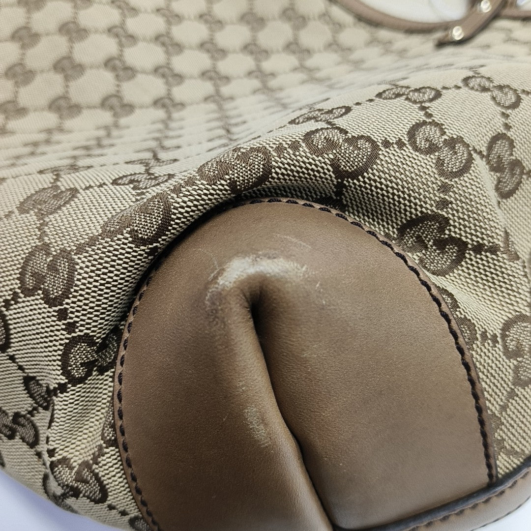 Monogram Canvas Tote Bag Brown