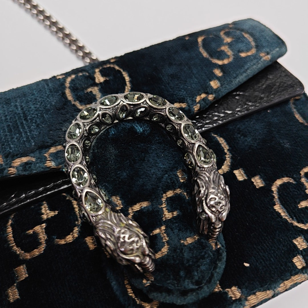 Dionysus Super Mini Monogram Velvet Blue