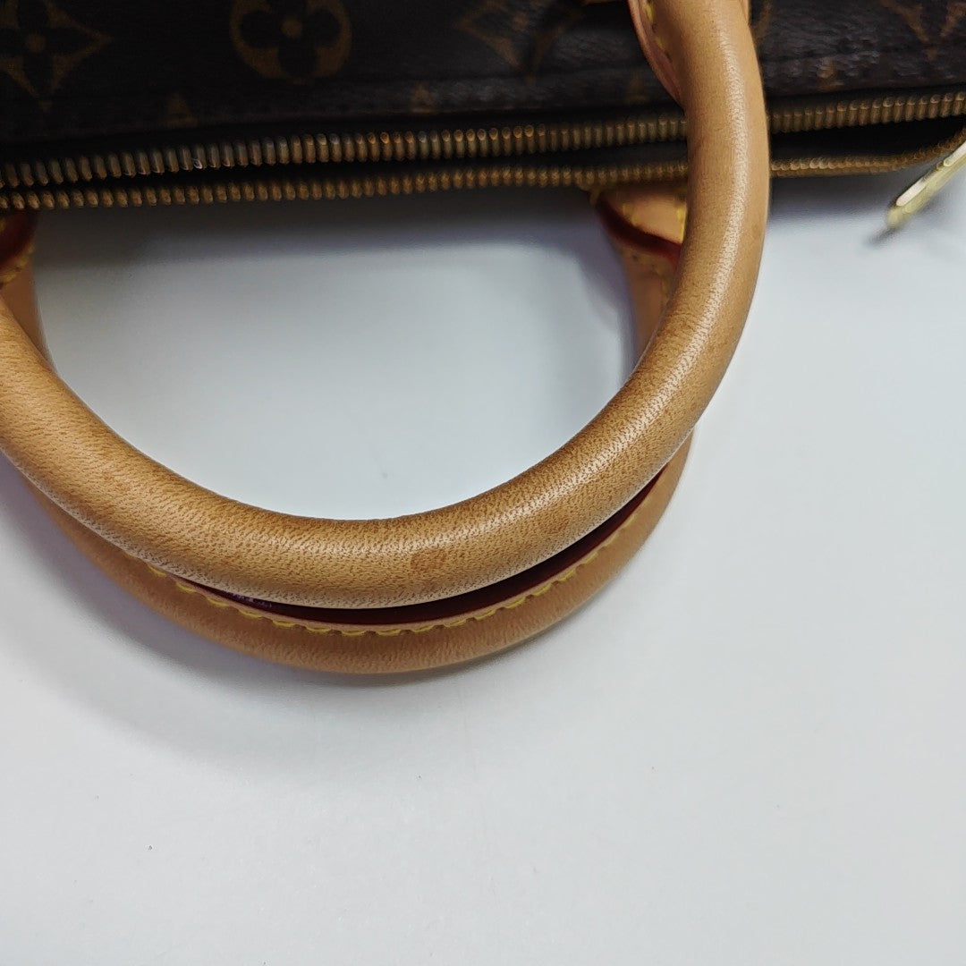 SPEEDY 30 Monogram Coated Canvas Brown