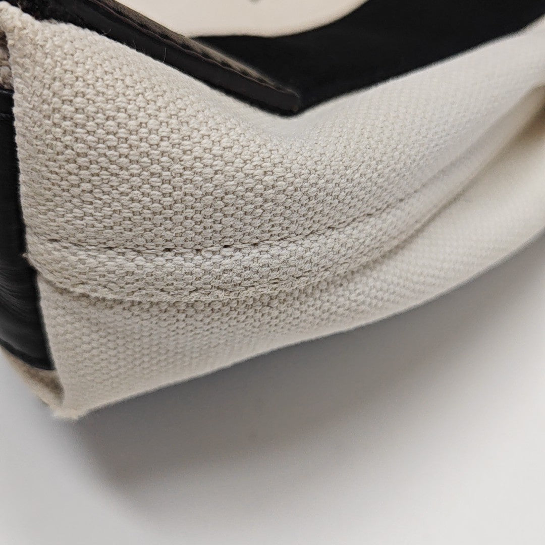 Navy Mini Canvas White
