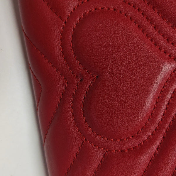 GG Marmont Super Mini Quilted Calfskin Red