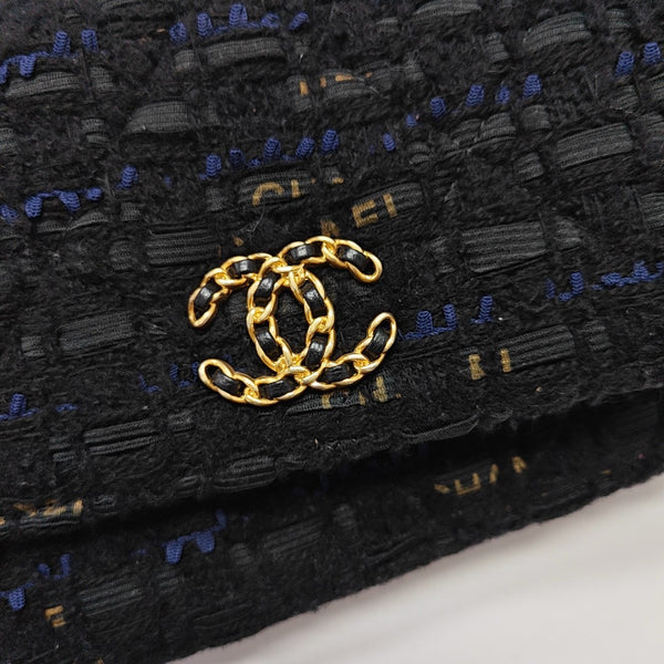 CHANEL 19 WOC Quilted Wool Black